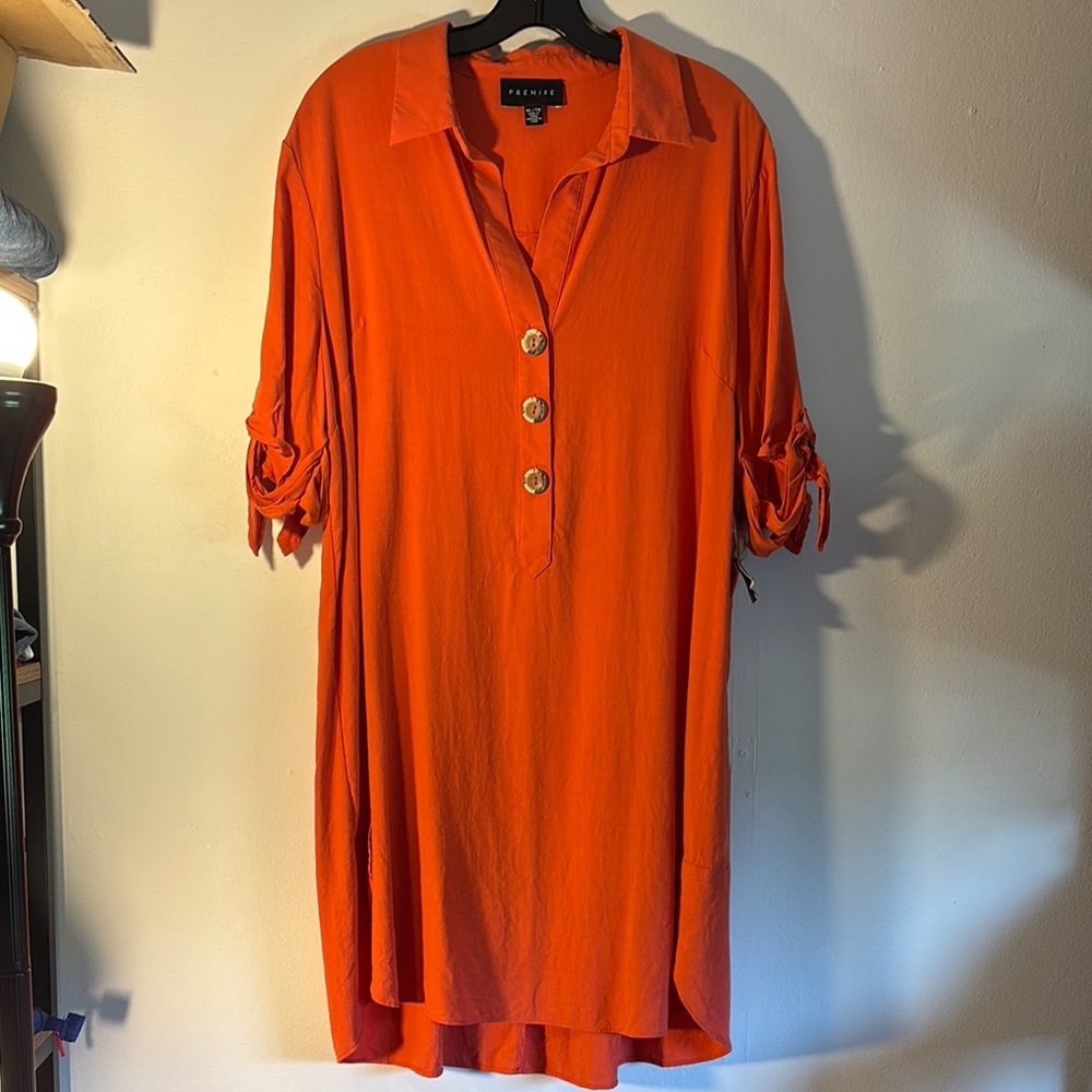 Women’s Premise Vibrant Orange dress sz XL